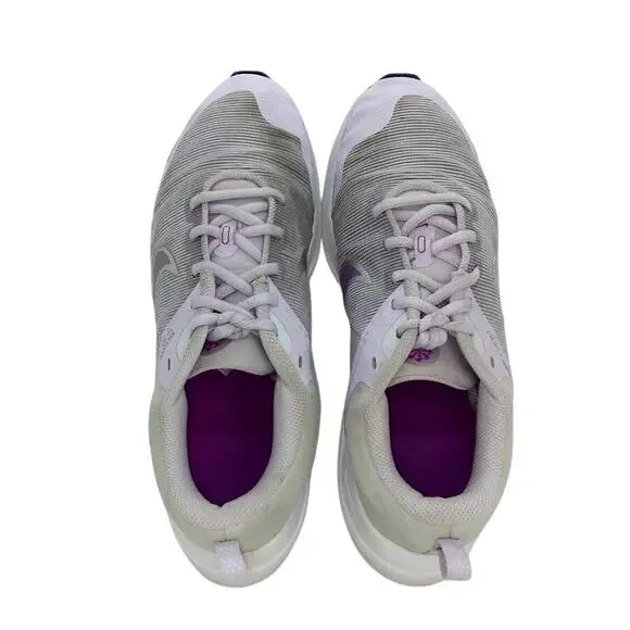 NIKE DOWNSHIFTER 12 Jr. Girls Violet/Gray Running Sneakers- Size: 5 1/2Y - Picture 3 of 6